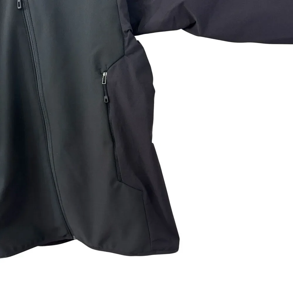 Patagonia Session Lager Beer Medium Adze Hybrid Jacket EUC Black Polartec Mens